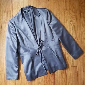 Prague 90's Style Dressy Blazer Silver 12